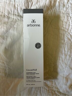 Arbonne GroomWell Cleansing 3-in-1 Wash - White & Black